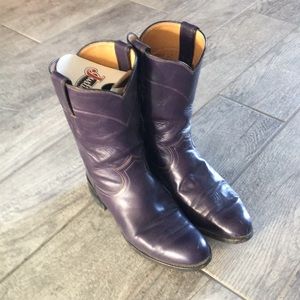 Sweet Vintage Justin Boots PURPLE size 7
